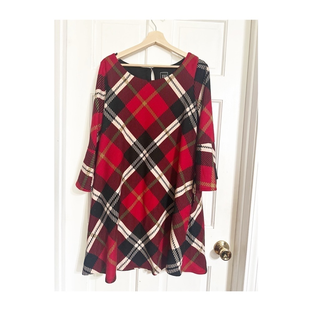JH Hessica Howard Plaid Dress Sz XL - Picture 5 of 8